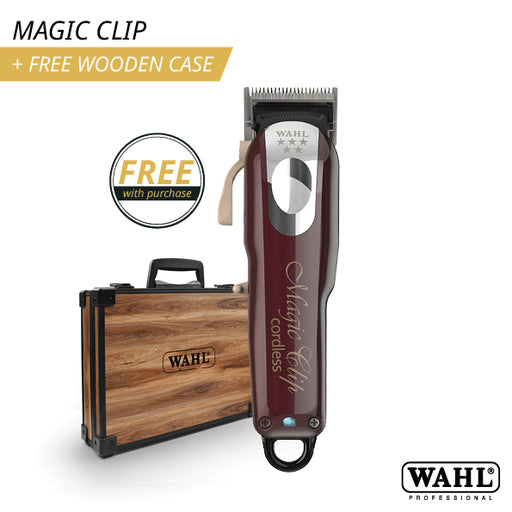 Wahl Magic Clip Cordless Clipper + Free Wooden Case