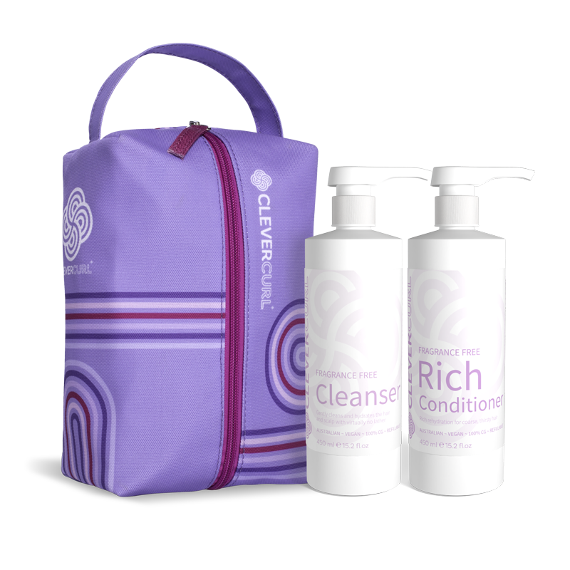 Clever Curl Fragrance Free Wash Day Rich Duo Christmas Pack