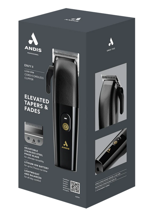 Andis Envy II Cordless Basic Black Clipper