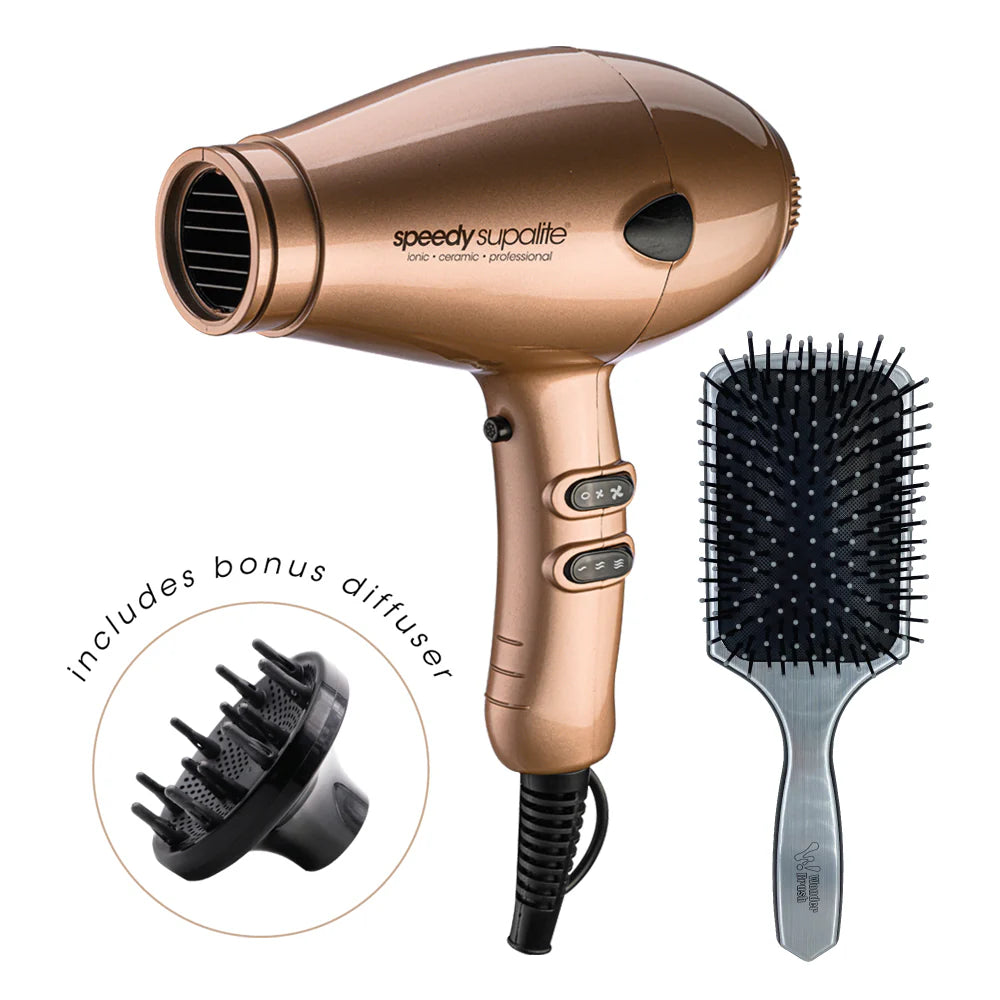 Speedy Supalite Dryer Rose Gold with Bonus Wonderbrush