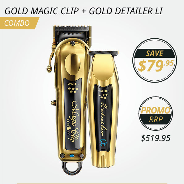 Wahl Gold Magic Clip & Gold Detailer Li Combo