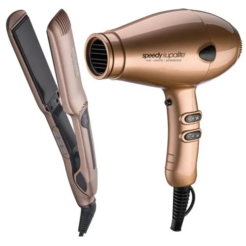 Speedy Supalite Dryer Gold with Speedy 240 Prostyler Wide Plate Gold